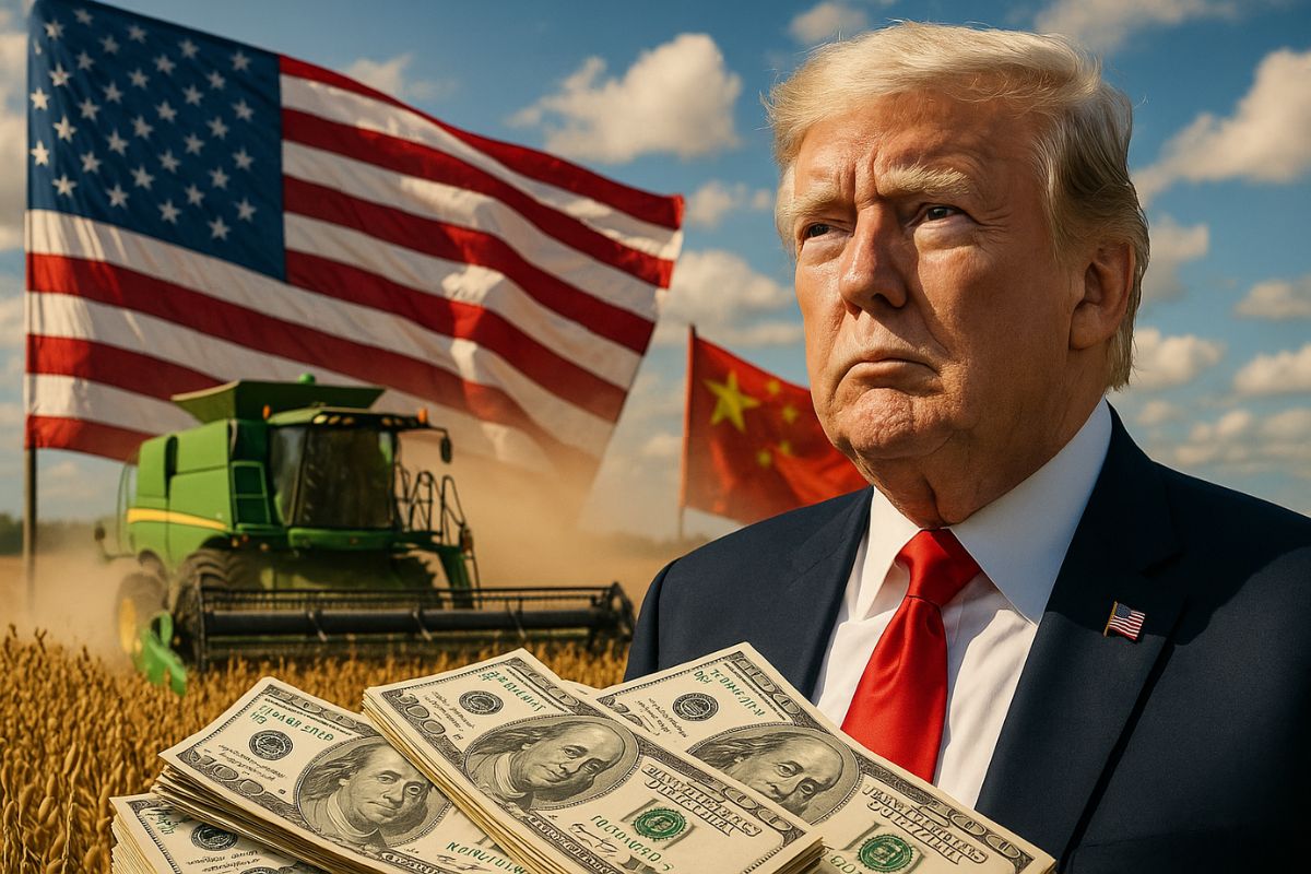 Trump planeja socorrer produtores com US$ 10 bi enquanto exportações de soja dos EUA à China caem de 1 bi para 200 mi de bushels em um ano