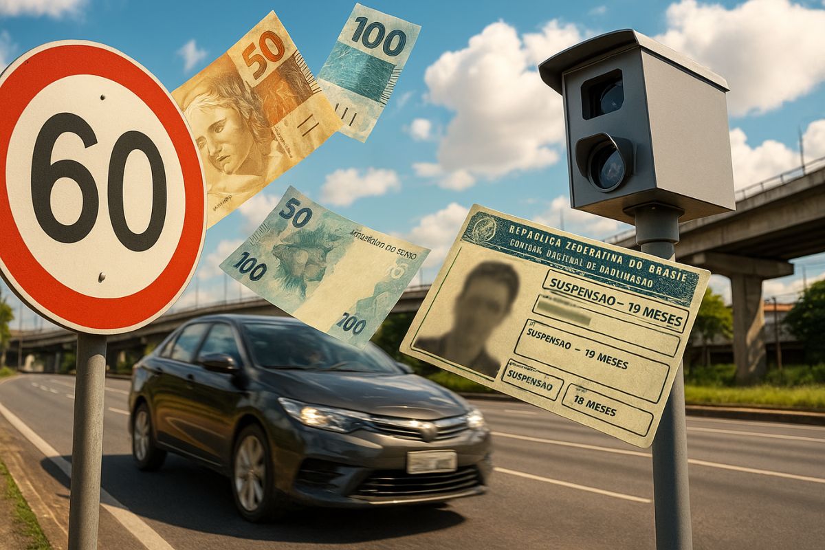 Entenda como o CTB define as multas por excesso de velocidade, o que causa suspensão da CNH, quando é possível recorrer e como o Detran aplica as regras.