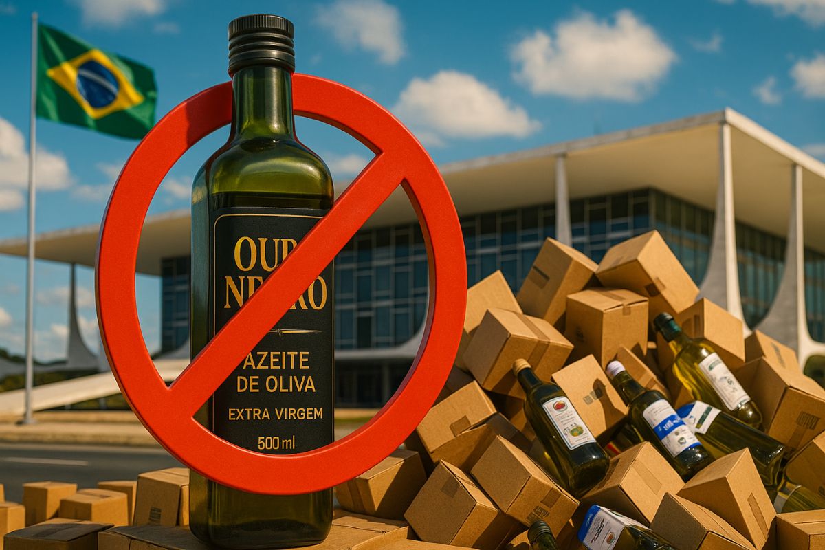 A Anvisa baniu o azeite Ouro Negro e outras marcas vetadas por adulteração e origem incerta; consumidor deve redobrar atenção nas compras.