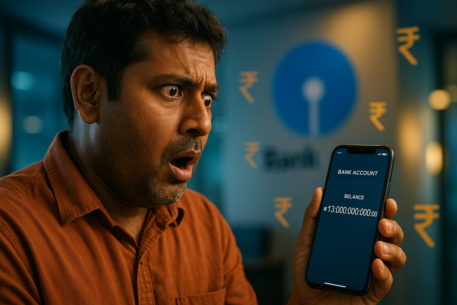Homem descobre R$ 13 bilhões em sua conta após erro bancário, tenta entender o que aconteceu e provoca um dos maiores sustos financeiros da história da Índia; o caso expôs falha monumental no sistema do banco estatal