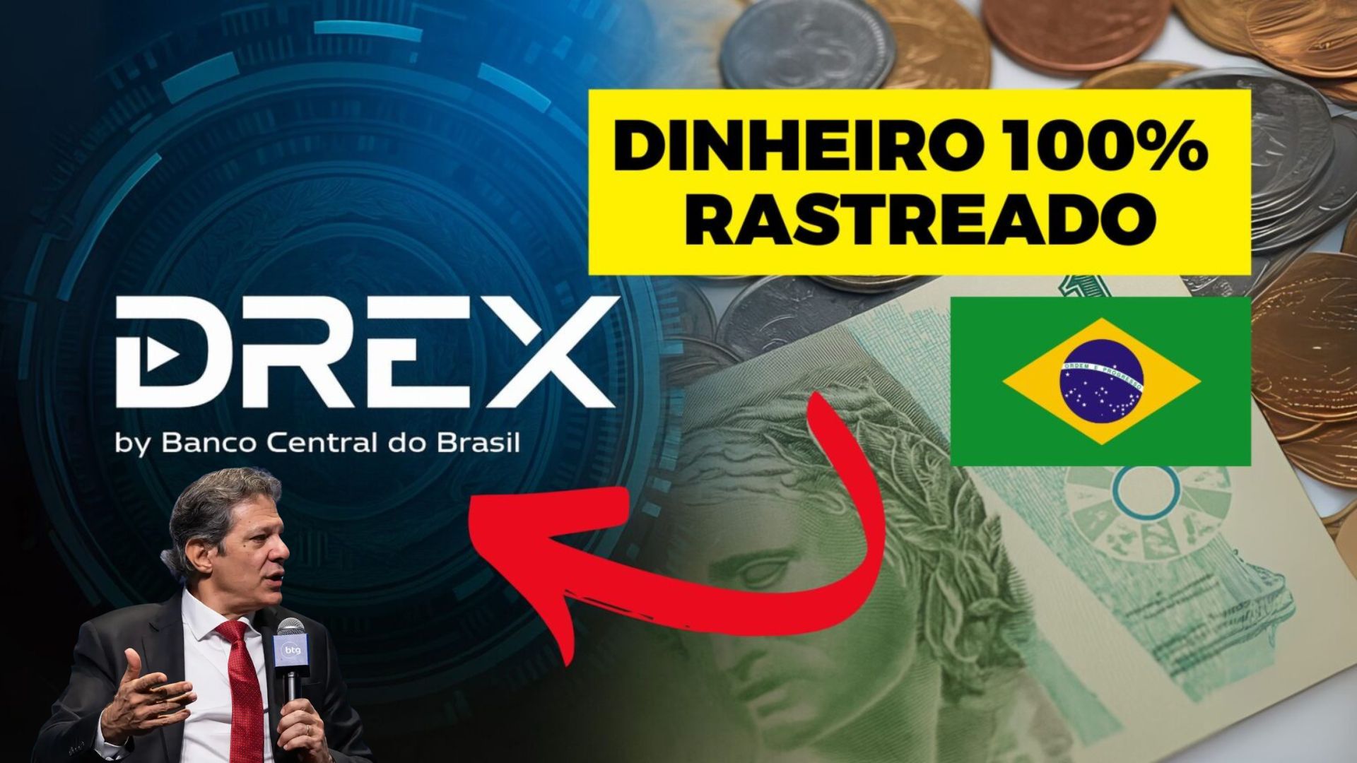 Fernando Haddad afirma que o Drex traz transparência sem controle social, enquanto o Banco Central adia o lançamento da moeda digital.