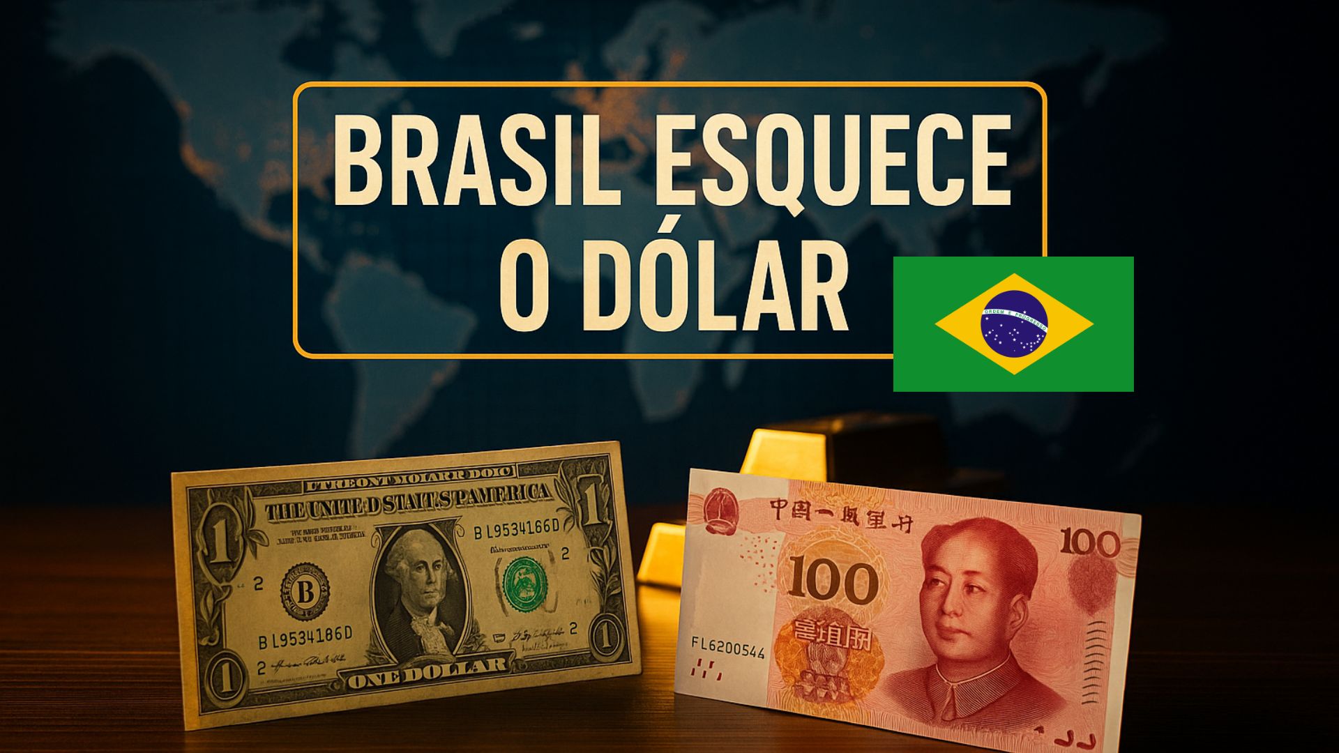 Brasil reduz dependência do dólar, amplia ouro e yuan nas reservas e reflete a nova dinâmica geopolítica global.