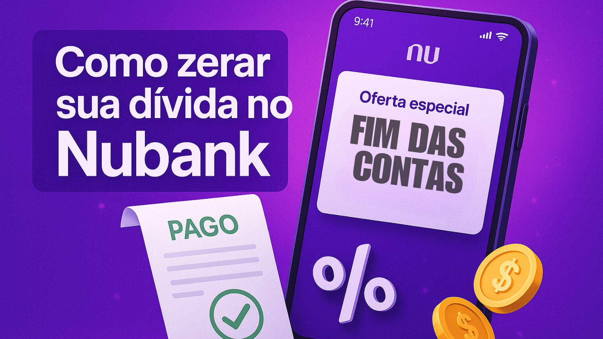 Nubank lança campanha “Recomeço” com descontos de até 99,9% para clientes renegociarem dívidas diretamente pelo app.