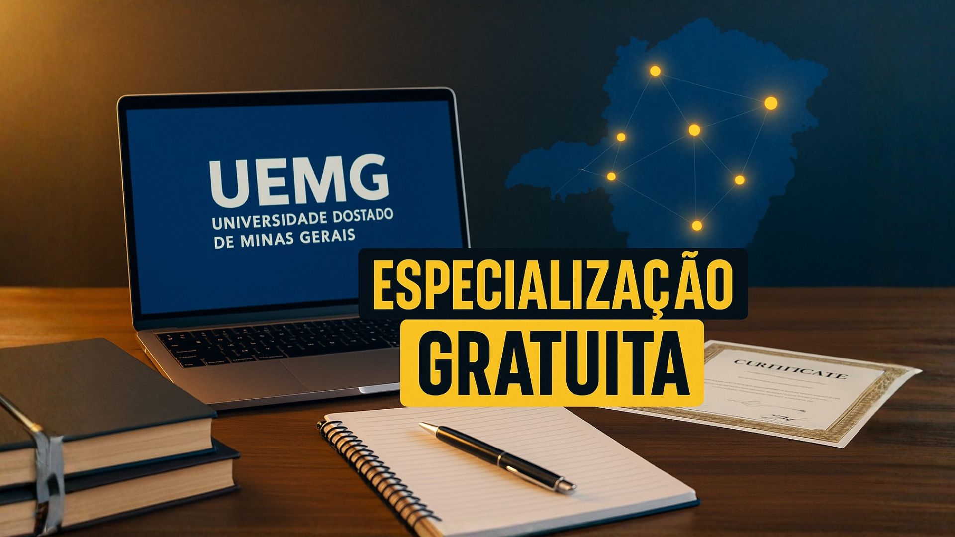 UEMG abre 250 vagas para especialização gratuita EAD em Gestão Escolar, com polos em 7 cidades de Minas Gerais. Inscrições até 20/10/2025.