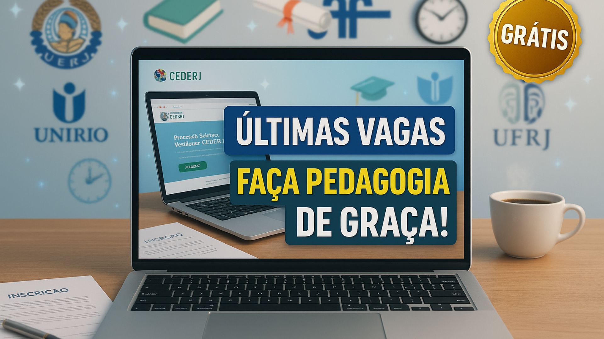 Garanta sua vaga em Pedagogia gratuita nas universidades públicas do RJ pelo Cederj. Inscrições abertas até 30 de outubro de 2025.
