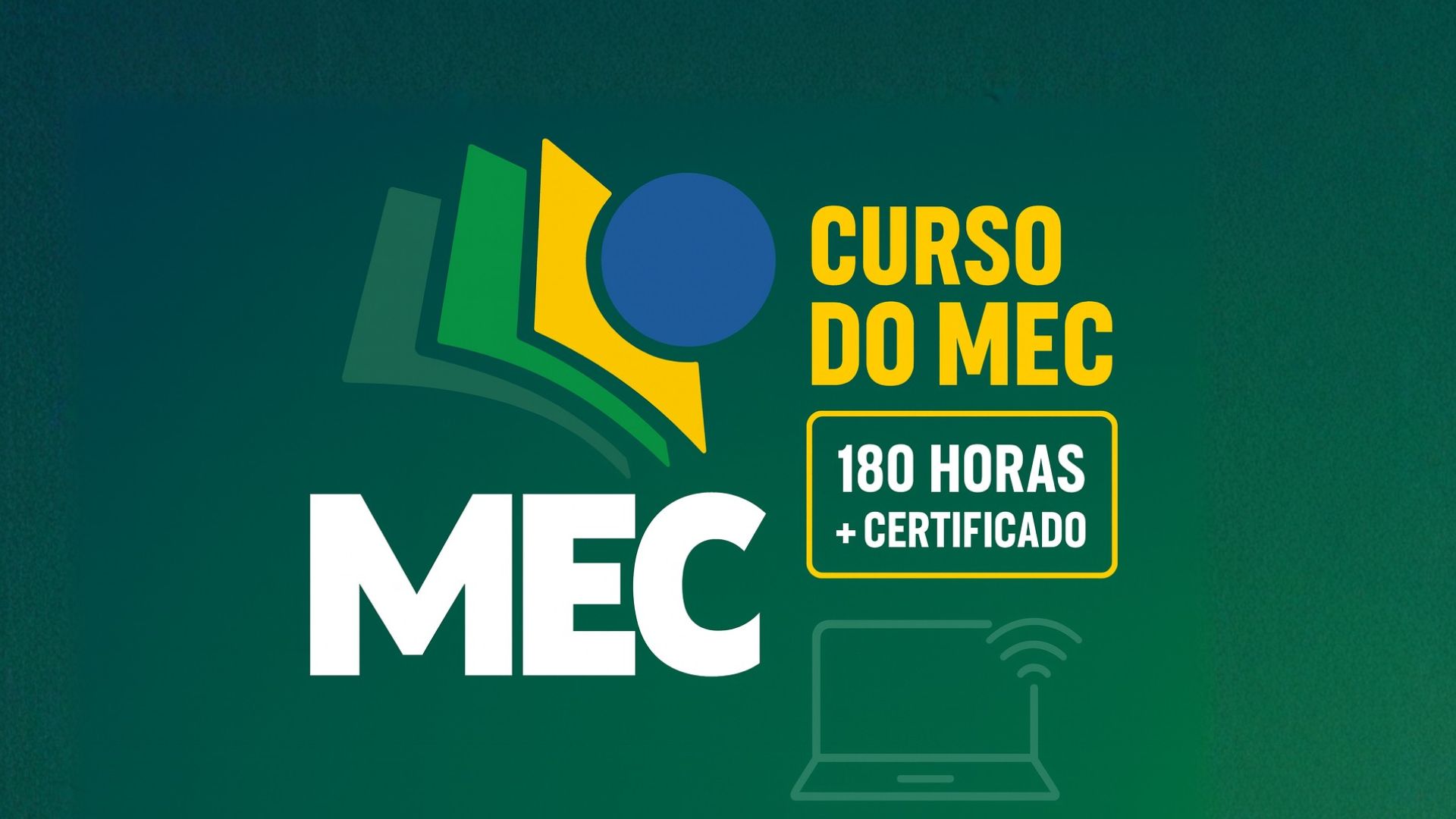 Curso gratuito e 100% online de aperfeiçoamento em Educação e Tecnologia com 180 horas e certificado garantido pelo MEC.