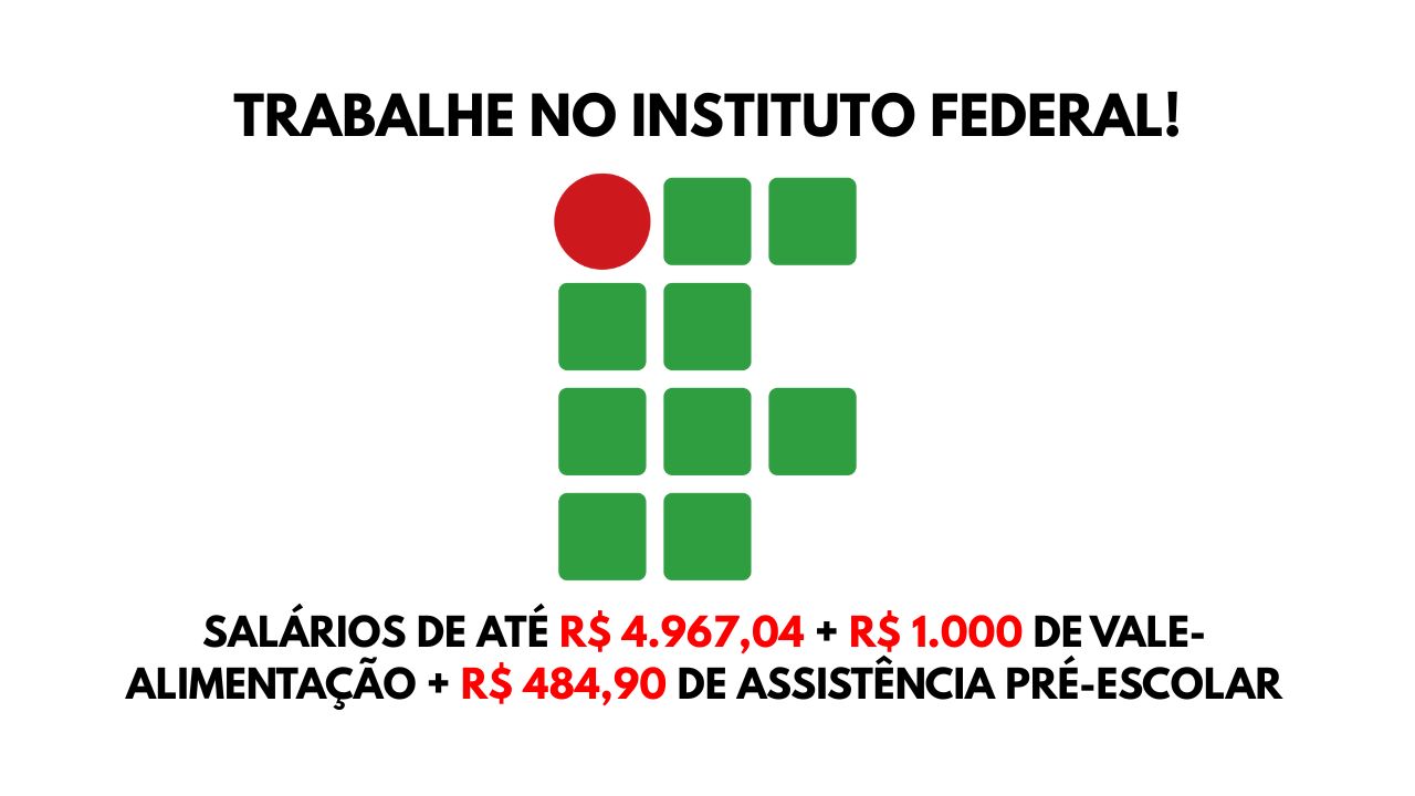 O Instituto Federal do Espírito Santo abre concurso público com 11 vagas de emprego para níveis médio, técnico e superior. Salários chegam a R$ 5.967,04, com provas em fevereiro de 2026.