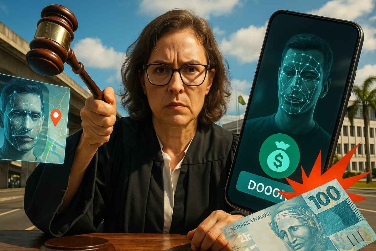 Juíza valida contrato de empréstimo com base em biometria facial, geolocalização e autenticidade das provas, aplicando multa por má-fé comprovada.