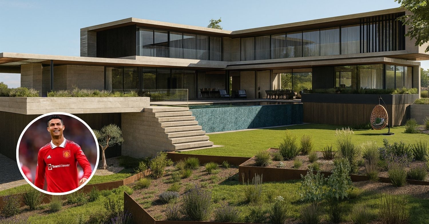 Mansão de Cristiano Ronaldo em Portugal, avaliada em € 20 milhões, terá 900 m², quarto de 300 m² e piscina subterrânea de vidro — um palácio em construção à altura do craque mais rico do mundo