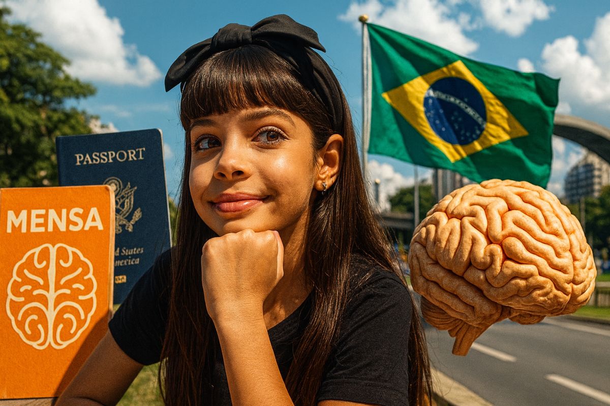 Menina superdotada brasileira é aceita na Mensa com alto QI e impressiona especialistas pela maturidade e vocabulário de adulto.