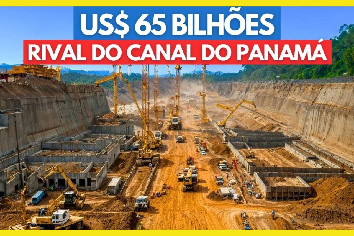 O canal da Nicarágua, retomado por Daniel Ortega com apoio da China, busca disputar o canal do Panamá e o comércio global em nova rota estratégica. Fonte e imagem: Canal Construções de Bilhões de Dólares