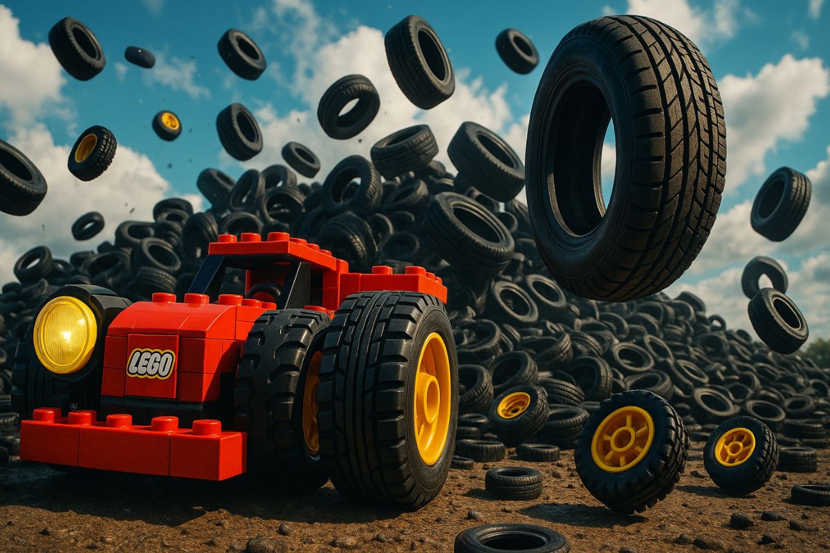 A LEGO é o maior fabricante de pneus do mundo, um recorde curioso que mostra como a marca dinamarquesa transformou brinquedos em engenharia real.