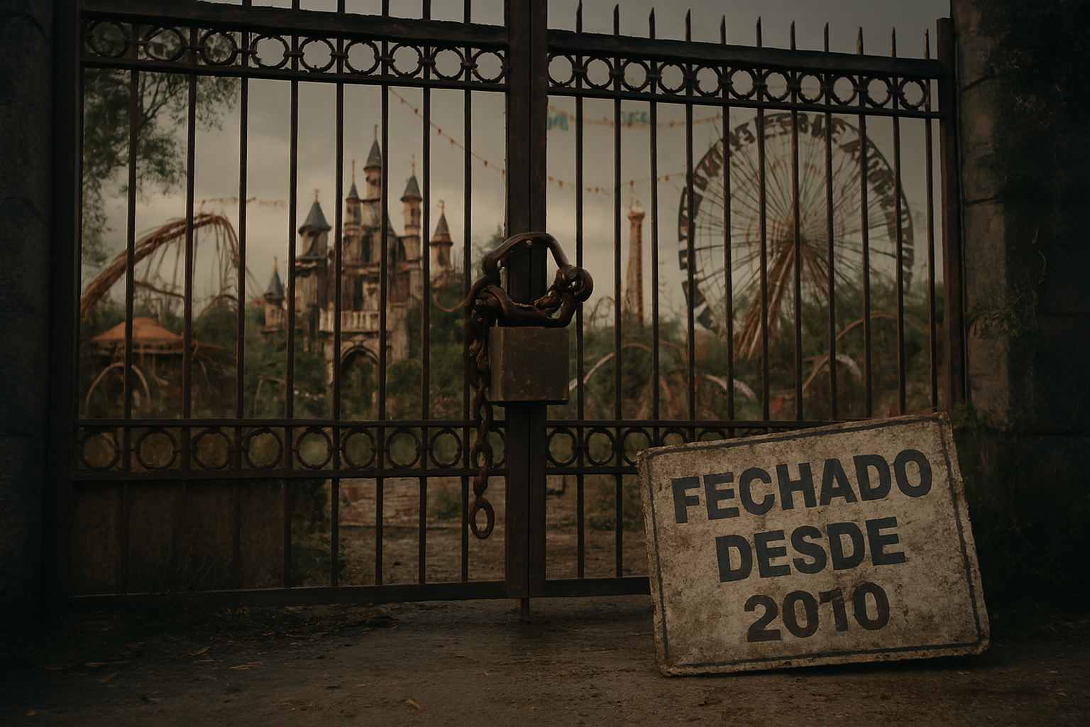 Parque temático completamente abandonado no Brasil capaz de receber mais de 20 mil visitantes por dia