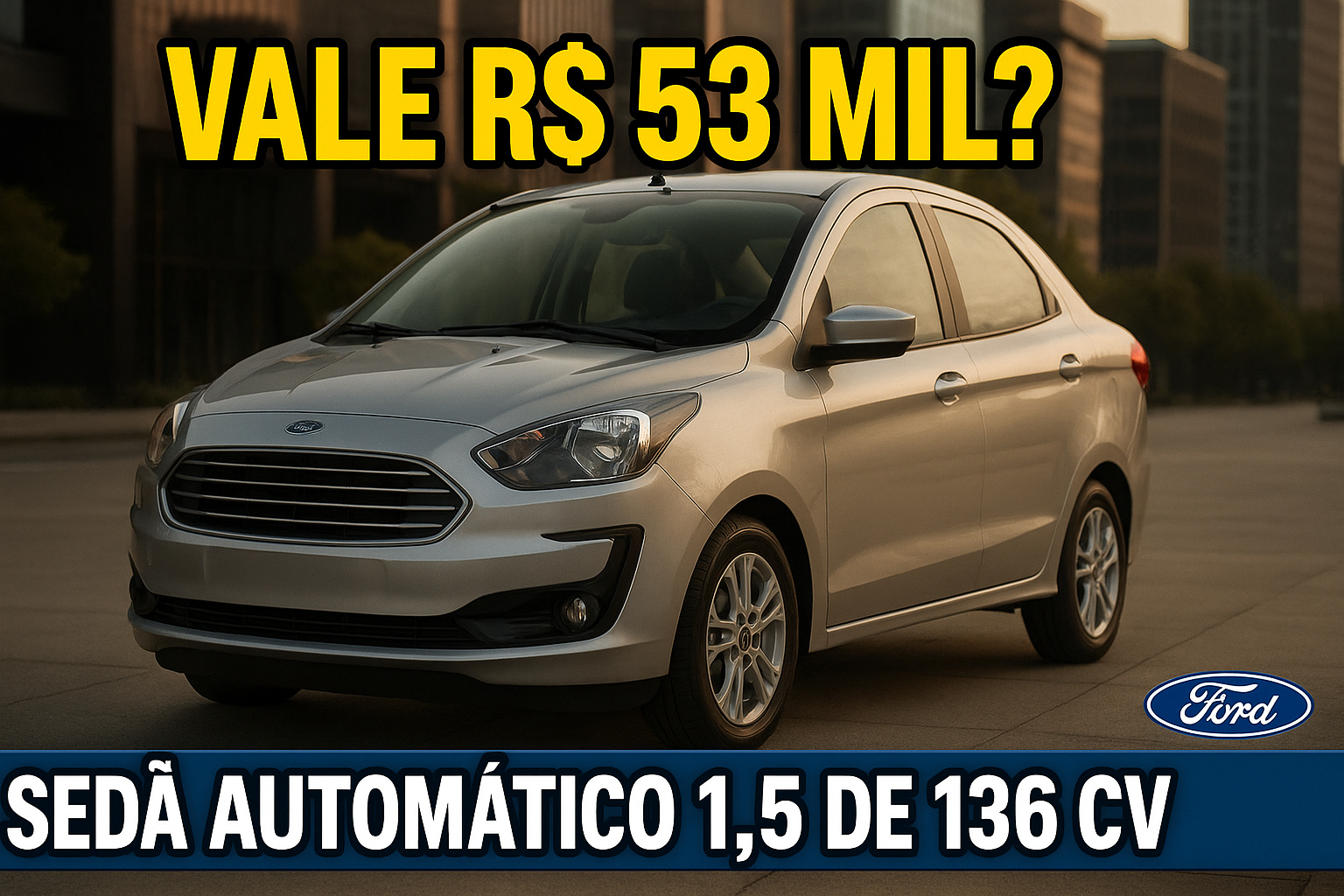 Por volta de R$ 53 mil e com motor 1.5 de até 136 cv, esse sedã da Ford tem câmbio automático de 6 marchas, consumo de até 14,2 km/l e autonomia superior a 720 km; conheça o Ford Ka Sedan SE Plus 1.5 automático 2019