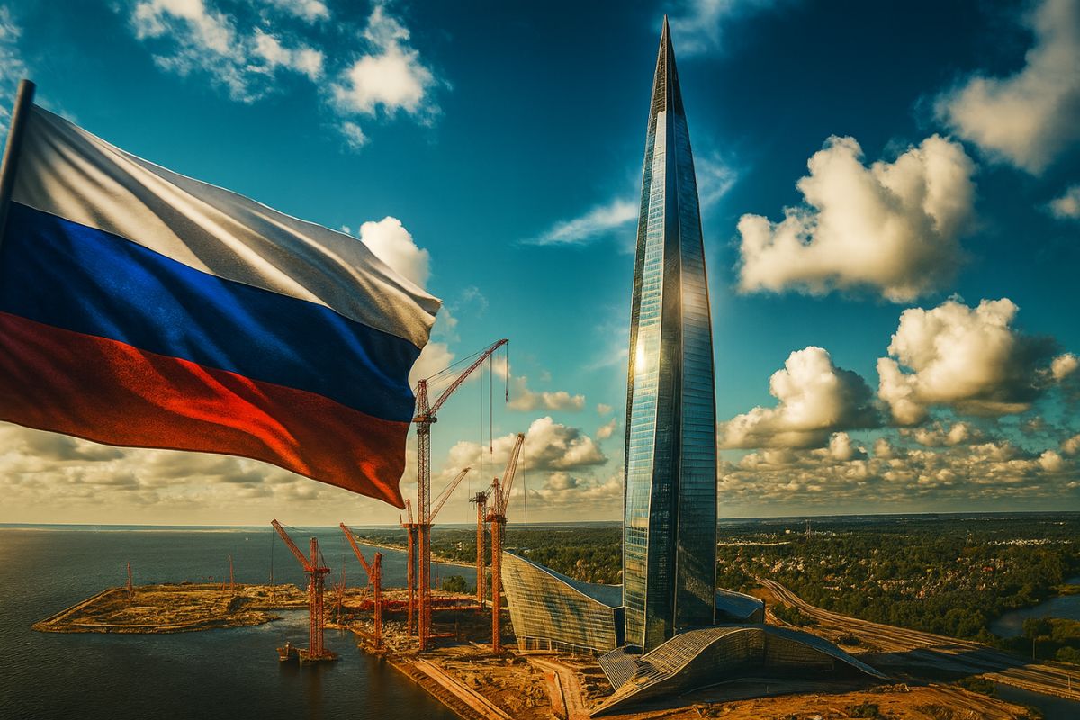 O prédio mais alto da Europa, o Lakhta Centre na Rússia, impressiona em São Petersburgo com sua fachada de vidro espiral e engenharia de ponta.