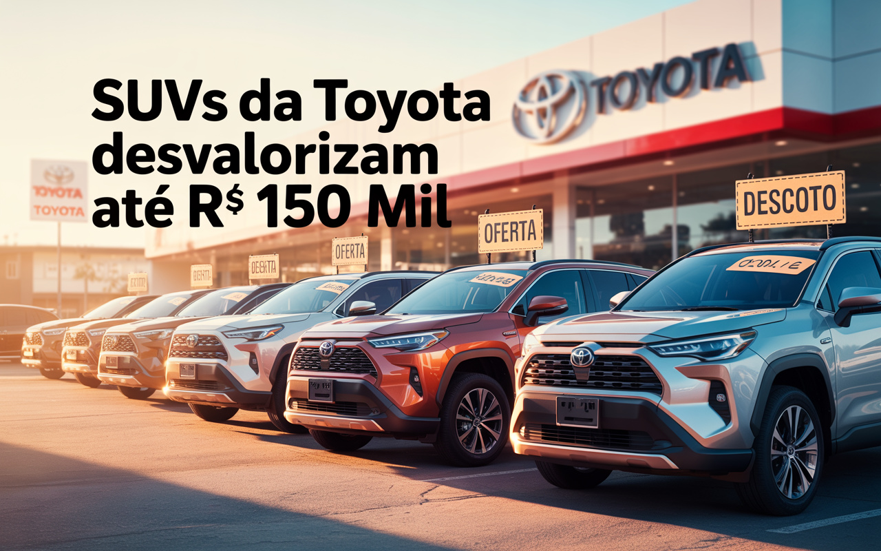 6 SUVs da Toyota que custavam mais de R$ 250 mil e hoje valem o mesmo que um carro 1.0 de entrada: modelos que perderam até R$ 150 mil em poucos anos e viraram pechinchas no mercado de usados