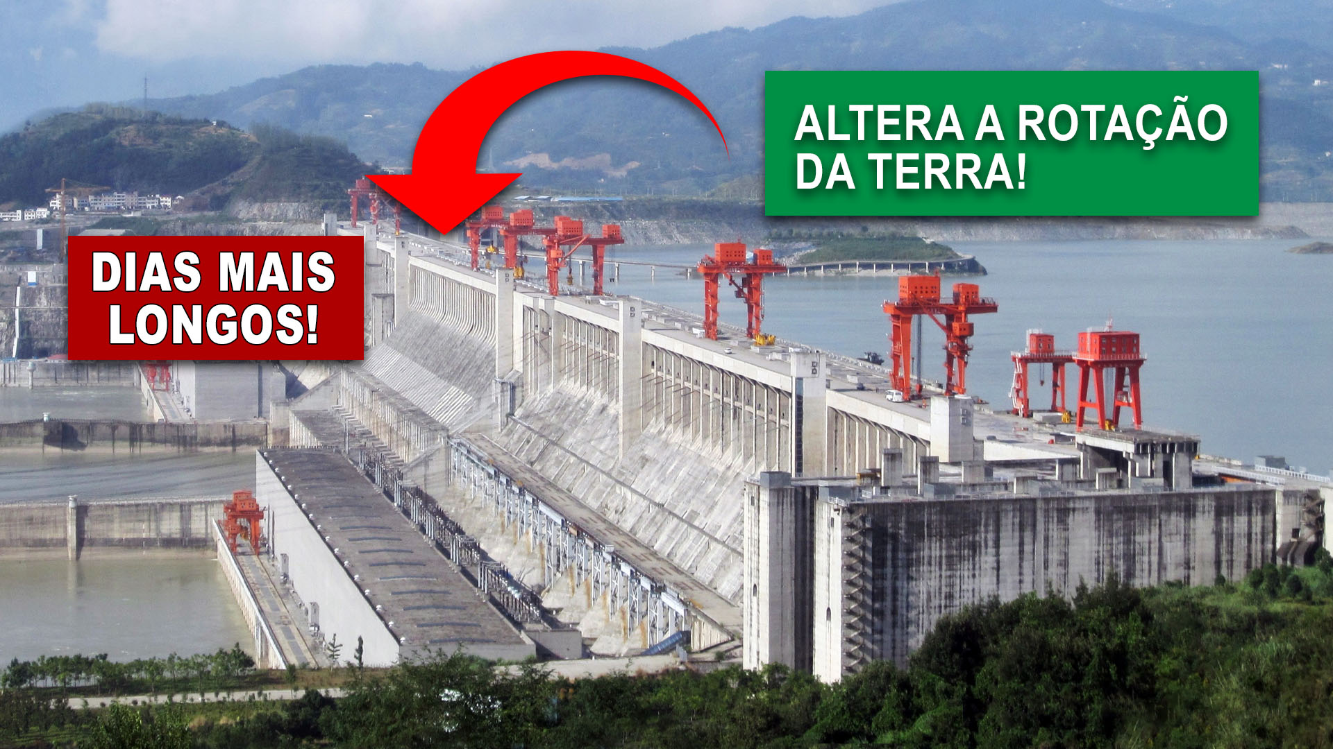 Segundo alerta da NASA, esse mega projeto chinês pode desacelerar a rotação da Terra alongando o dia em 0,06 microssegundo