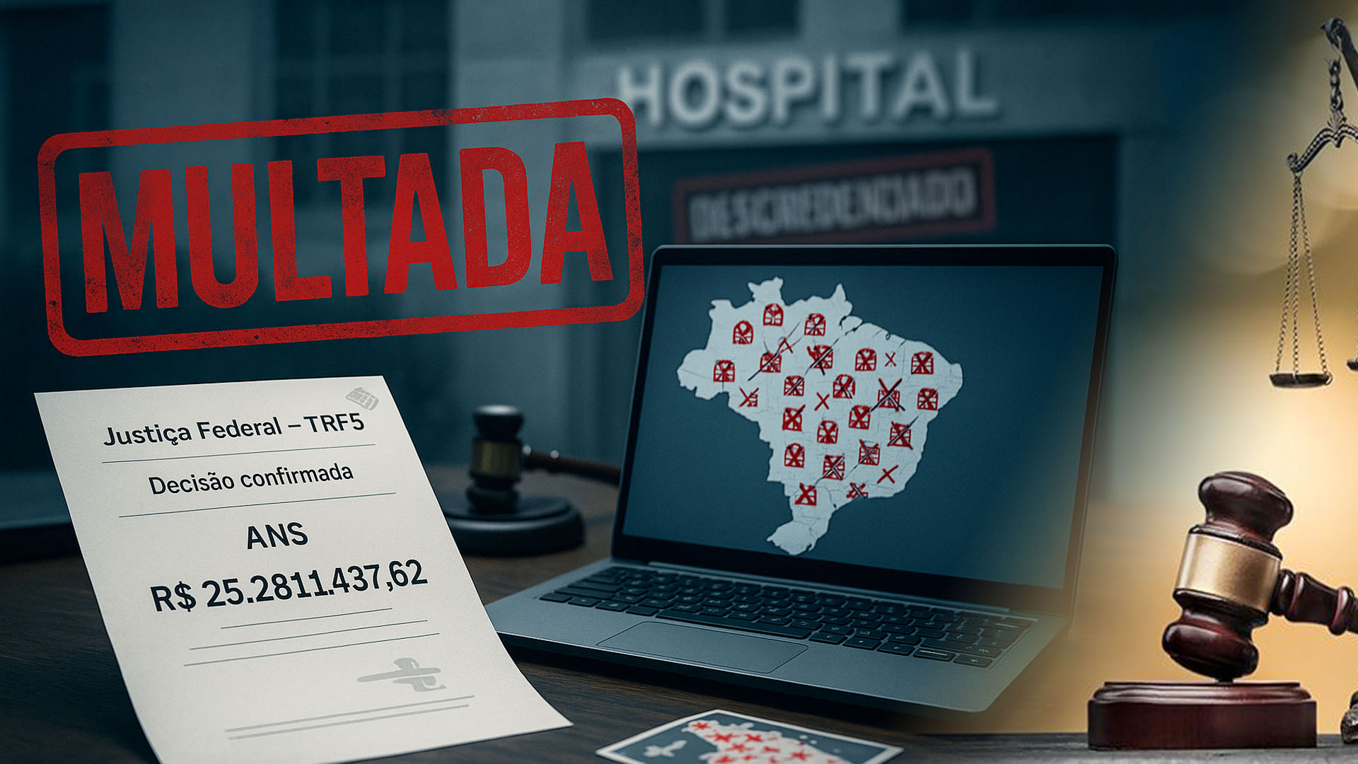 TRF decide e mantém multa de R$ 25,2 milhões à operadora de planos de saúde por causa de descredenciamento irregular de 83 hospitais