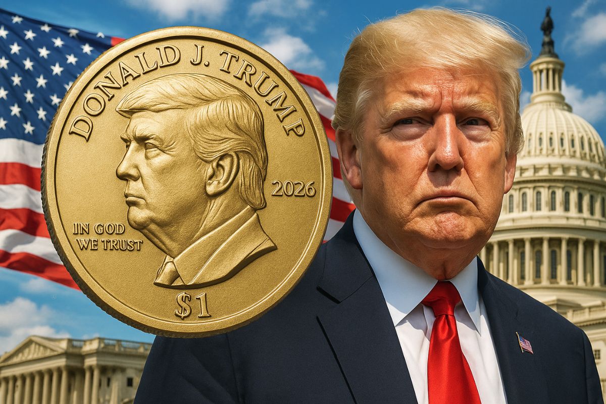 O Tesouro dos EUA confirmou a moeda de US$ 1 com rosto de Trump para 2026 em homenagem à independência, mas juristas levantam risco de ilegalidade e acirram o debate político e histórico.