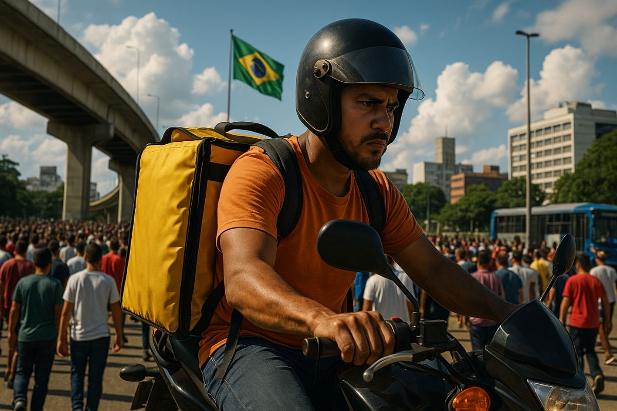 O trabalho por aplicativo cresce no Brasil, impulsionado por plataformas, mas com alta informalidade, renda instável e pouca previdência.