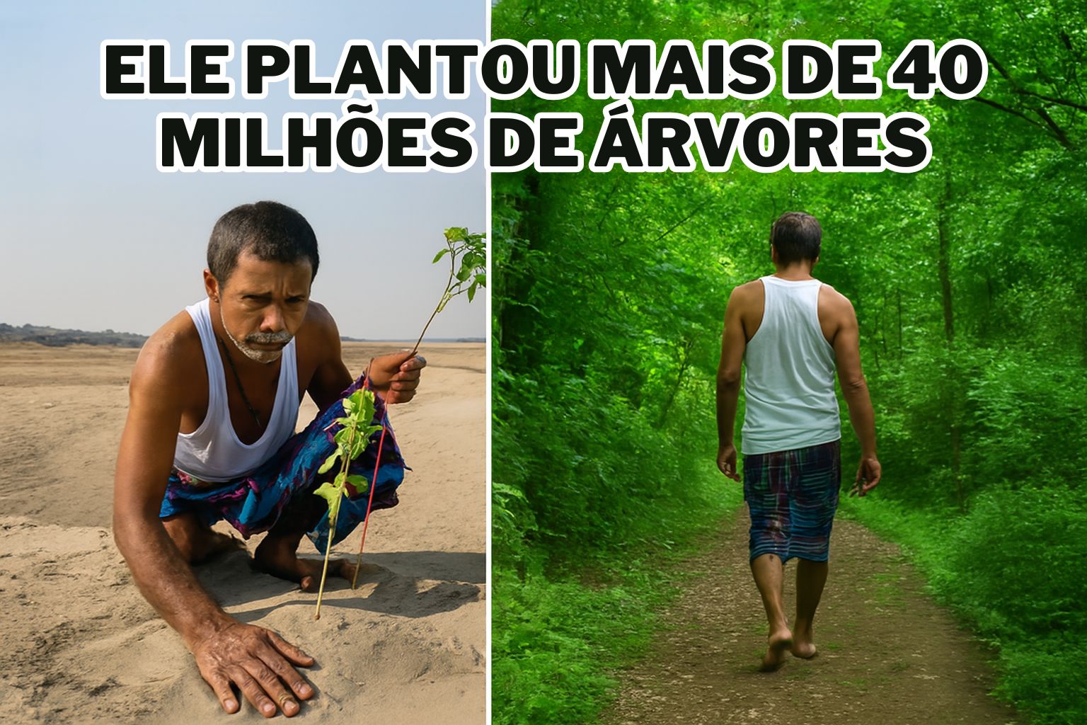 Um homem sozinho plantou mais de 40 milhões de árvores e criou uma floresta de 550 hectares, maior que o Central Park em Nova York e considerada uma das maiores obras individuais da história da humanidade