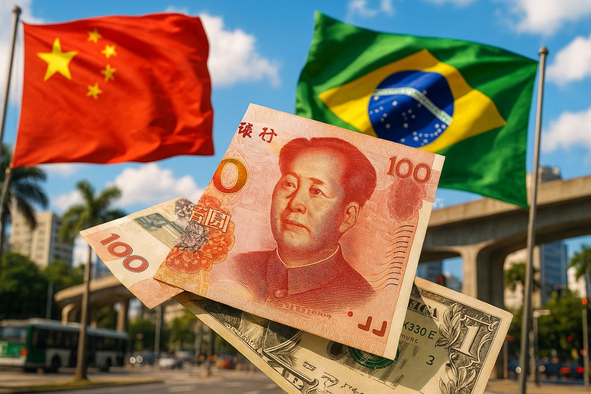 O Yuan ganha espaço no Brasil com apoio da China, uso do CIPS e avanço nas reservas, fortalecendo o comércio sem eliminar o dólar.