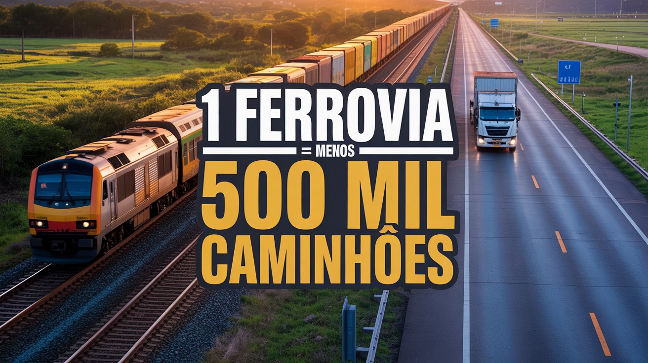A Ferrovia Norte-Sul conecta o Norte ao Sudeste com 2.257 km de trilhos, reduzindo custos, integrando regiões e tirando caminhões das rodovias.