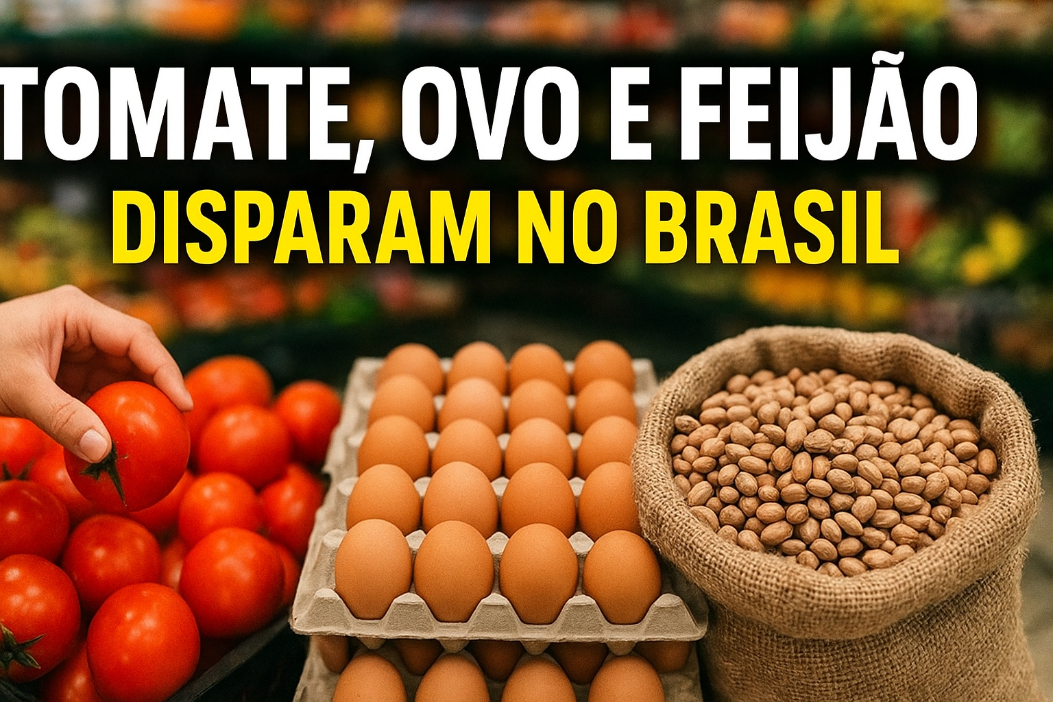Tomate, ovo e feijão disparam no Brasil e acendem alerta no agronegócio nacional