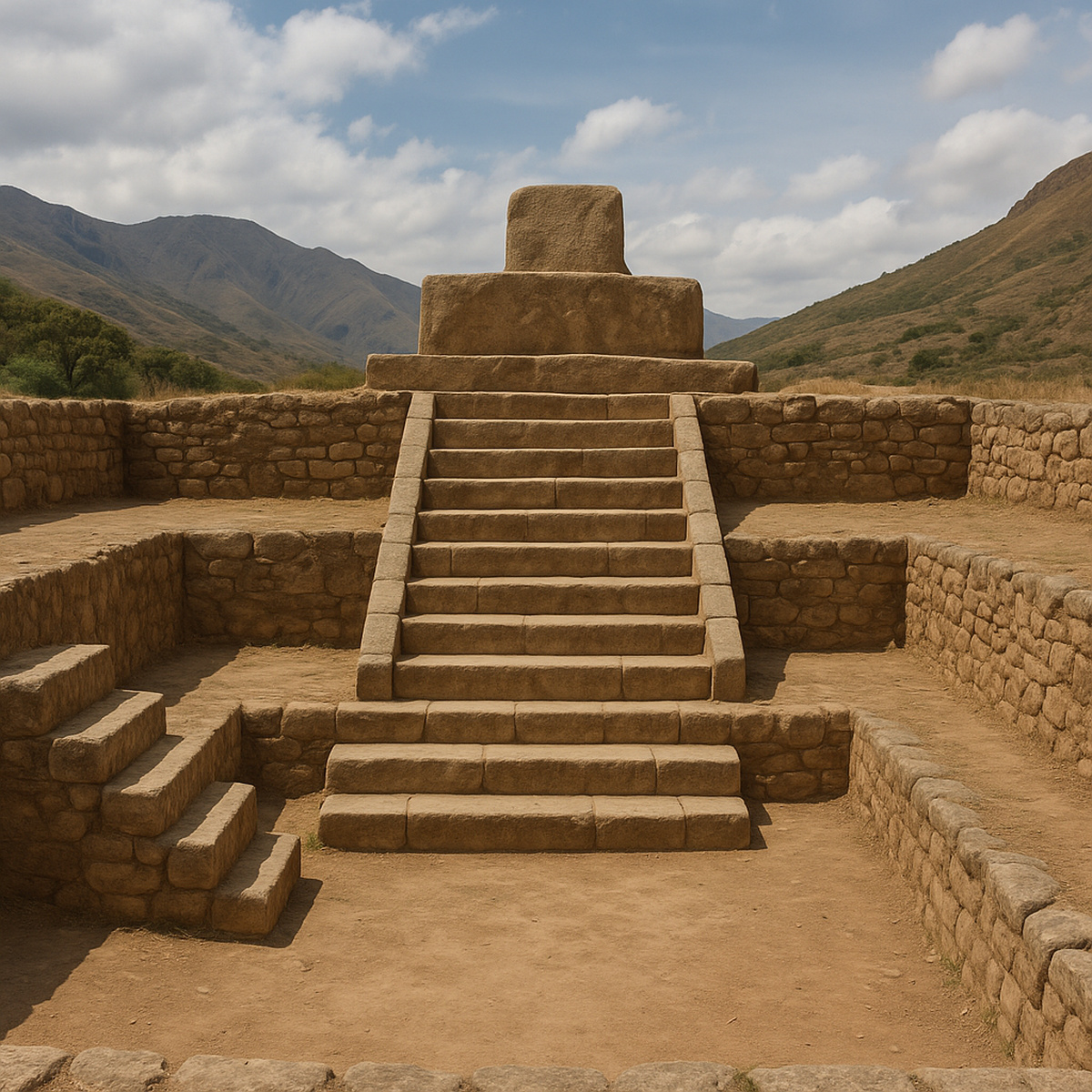 Escadarias gigantes e altar sagrado de pedra de 3 mil anos em Campanayuq Rumi, Peru