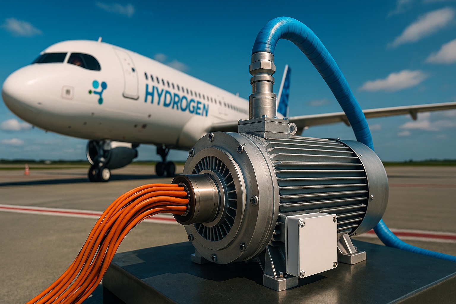 Airbus e Toshiba testam motor supercondutor 10x mais leve, com 2 MW e resfriamento a hidrogênio, prometendo voos sem emissões e alcance intercontinental até 2050.