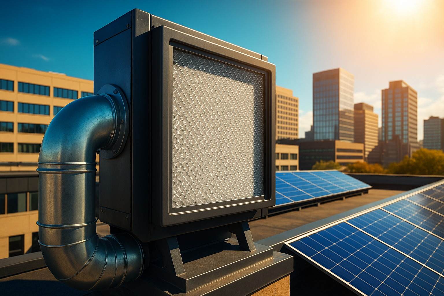 Filtros regenerados por energia solar capturam CO₂ em sistemas de ventilação e podem eliminar até 596 milhões de toneladas por ano de forma acessível