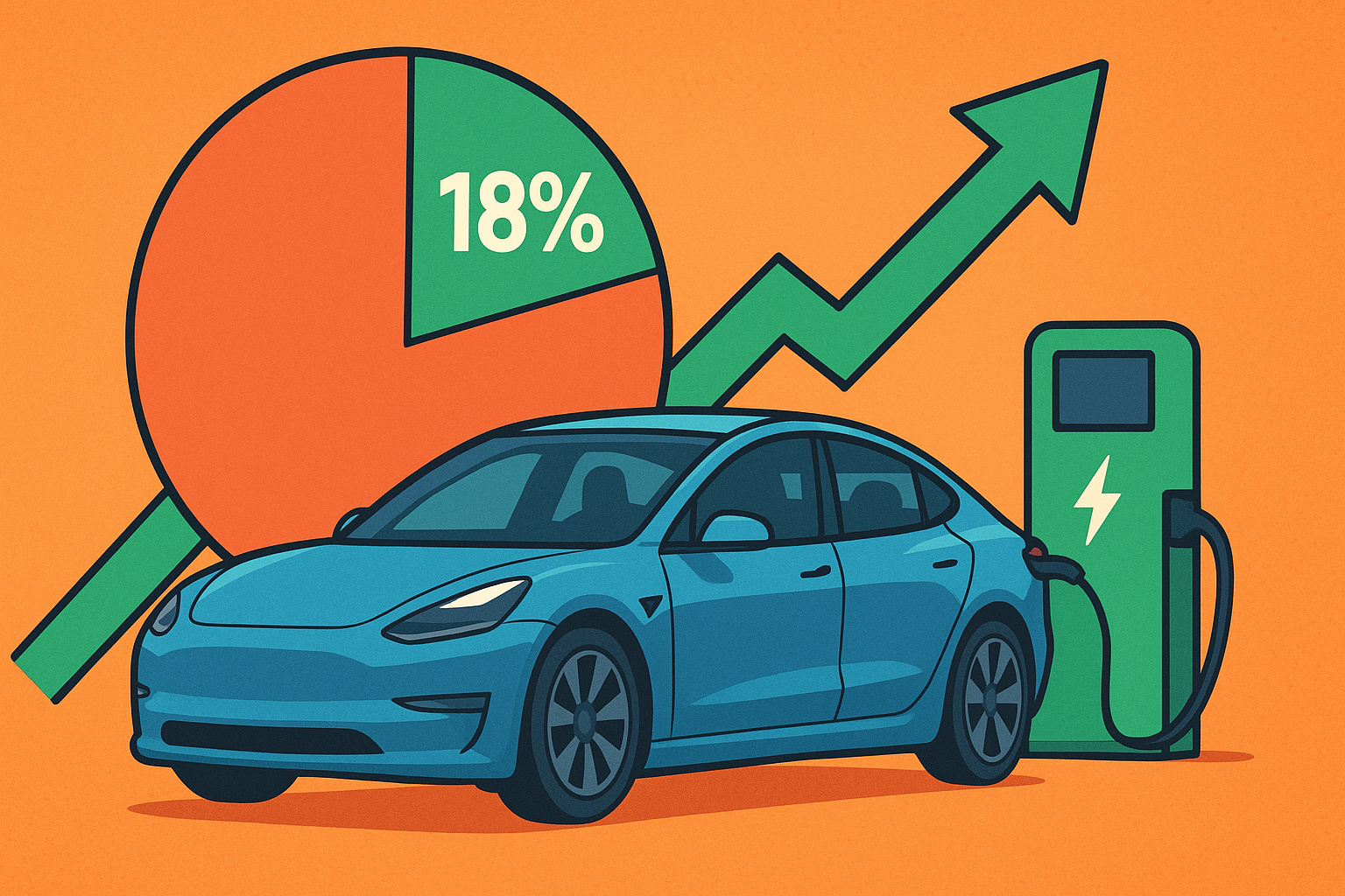 Carros elétricos dominam 18% do mercado global — Brasil avança, mas ainda busca custo-benefício e infraestrutura