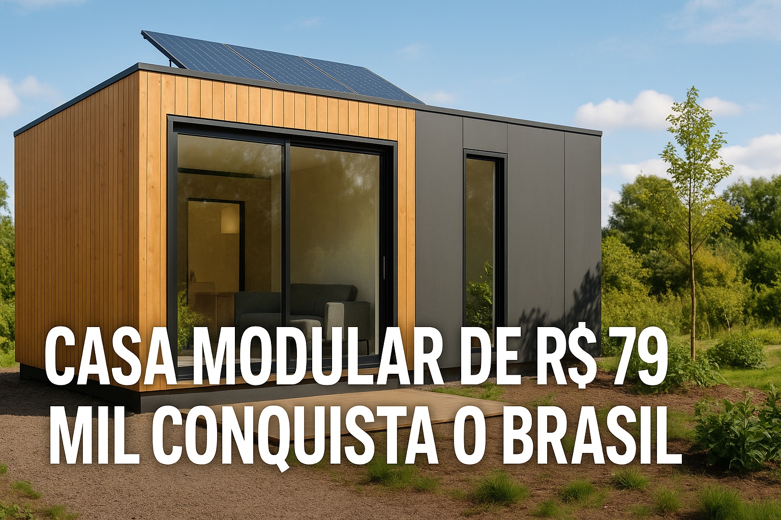 Casa modular de 50 m² por R$ 79 mil vira tendência no Brasil: pronta em 90 dias, com isolamento acústico, consumo energético reduzido e custo até 60% menor que o de obras tradicionais