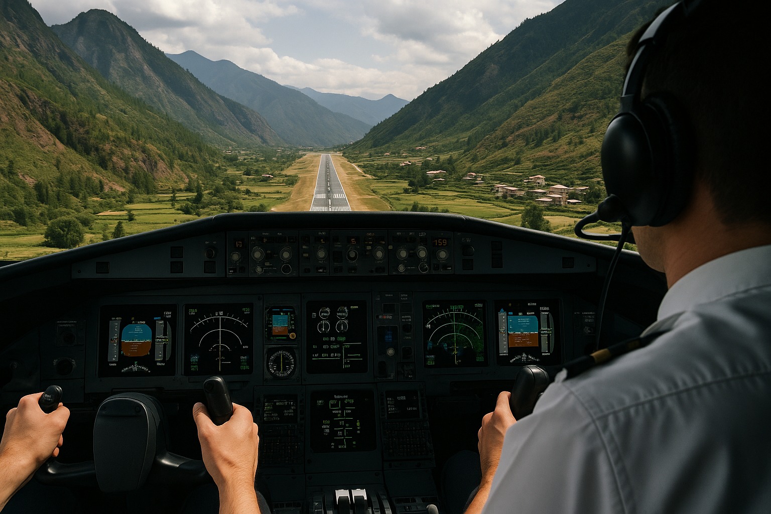 Aeroporto de Paro, Aeroporto, Pilotos