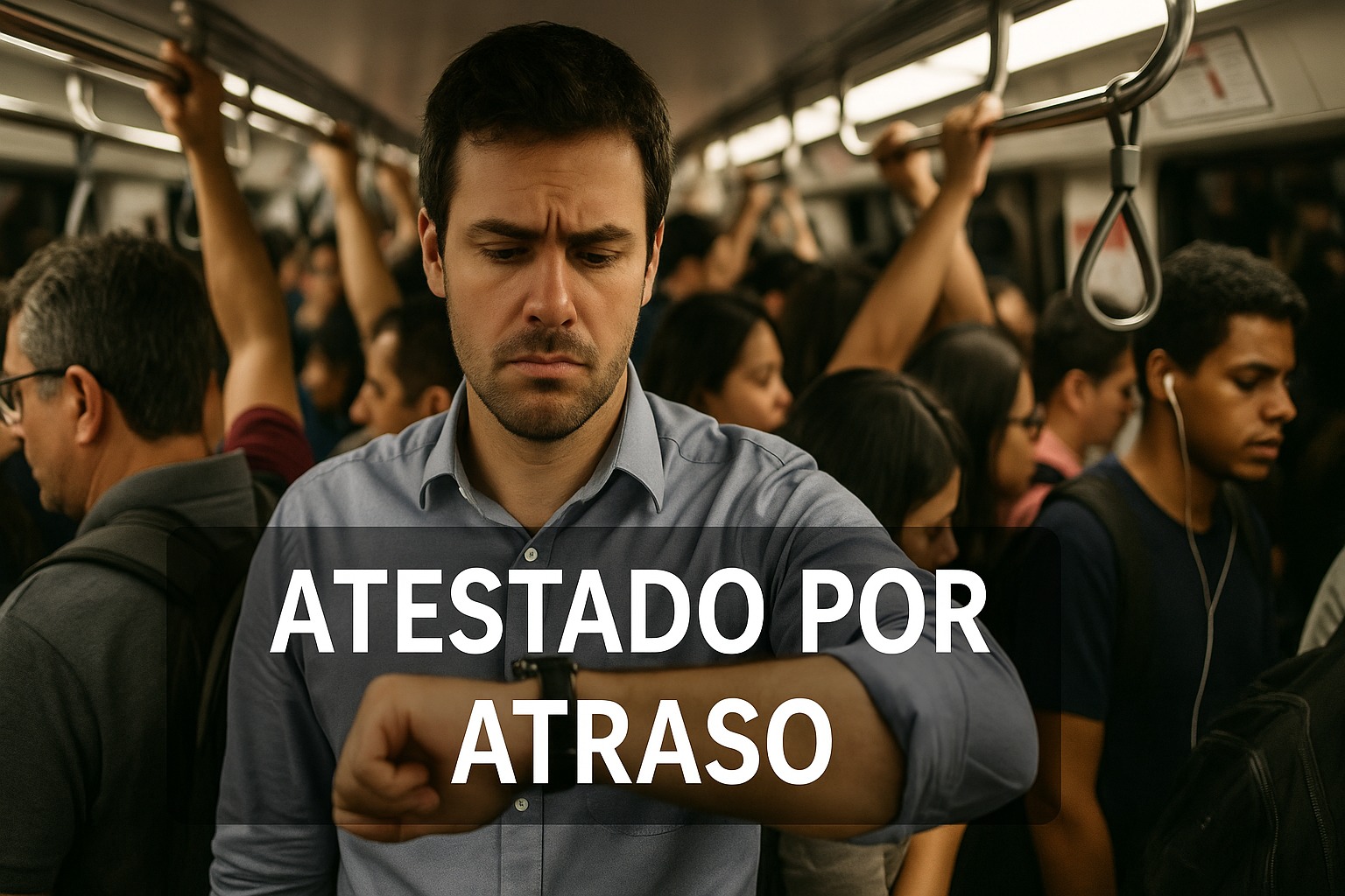 Metrô, atraso, trabalho, atestado