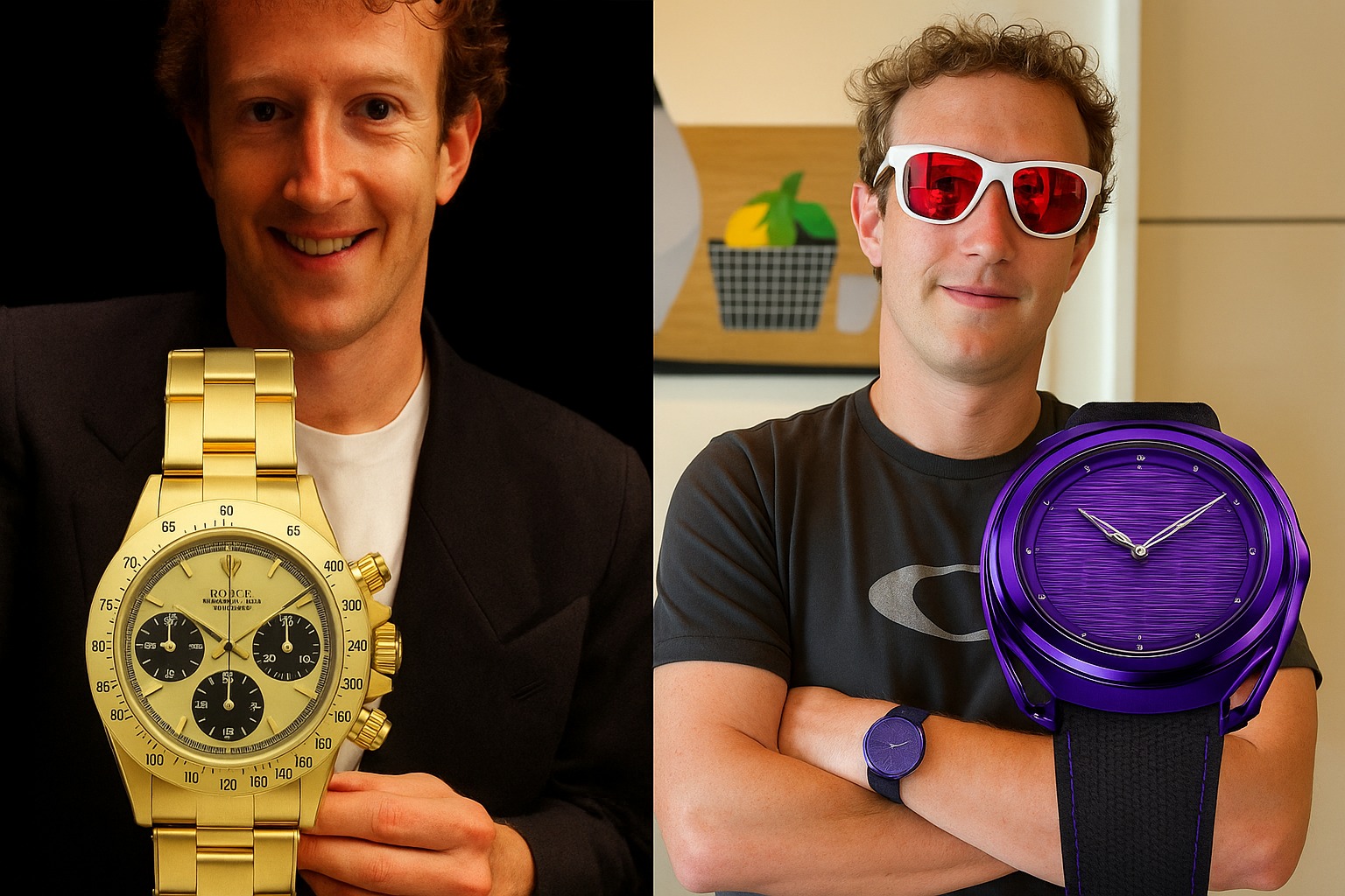 A coleção de relógios de Mark Zuckerberg inclui raridades como o Patek Philippe ref. 1518 e o Rolex Daytona ref. 6269, somando milhões em peças exclusivas
