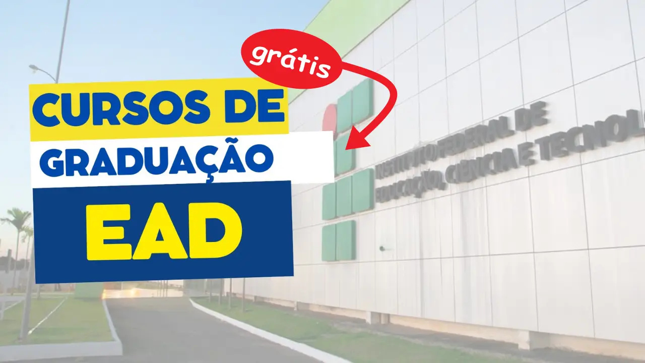 Faça faculdade de casa sem pagar R$ 1 real! 1, 3 mil vagas em cursos gratuitos de graduação na modalidade EAD e presencial com certificado garantido pelo IFNMG