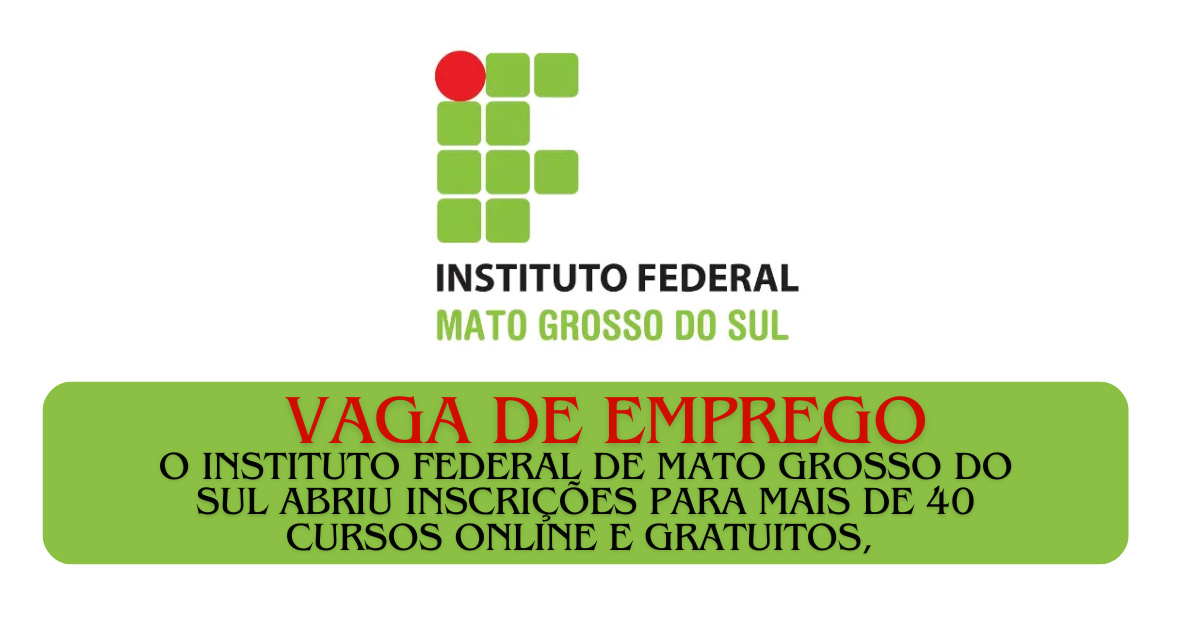 IFMS oferece 45 cursos online gratuitos com certificado em áreas como MATLAB, primeiros socorros e ciências agrárias. Inscrições até dezembro. (Imagem: Reprodução/Canva)
