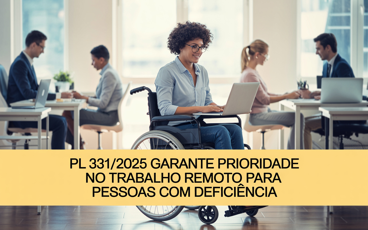 Aprovado no Senado em 2025, PL 331/2025 garante prioridade no trabalho remoto para pessoas com deficiência em empresas e órgãos públicos