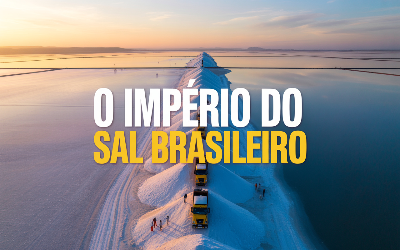 Com 400 km² de salinas e produção de mais de 4 milhões de toneladas por ano, o “Império do Sal Brasileiro” funciona 24h, exporta para vários continentes e transforma o Nordeste em potência global da indústria mineral