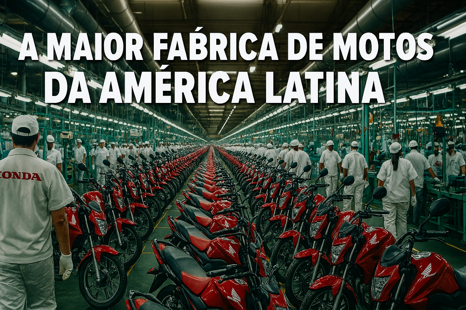 Com 800 mil m² e produção de 1,6 milhão de motos por ano, a maior fábrica de motos da América Latina funciona 24h, emprega milhares de pessoas e transforma Manaus em potência mundial sobre duas rodas
