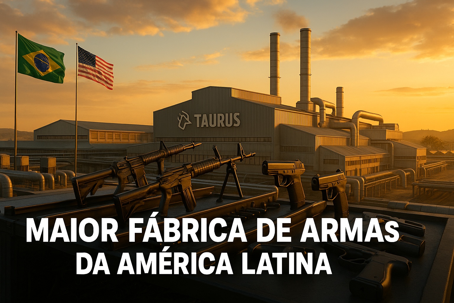 Com 22 mil m² e produção de mais de 1,5 milhão de armas por ano, a maior fábrica de armas da América Latina funciona 24h, exporta para mais de 40 países e transforma o Rio Grande do Sul em um polo global da indústria bélica