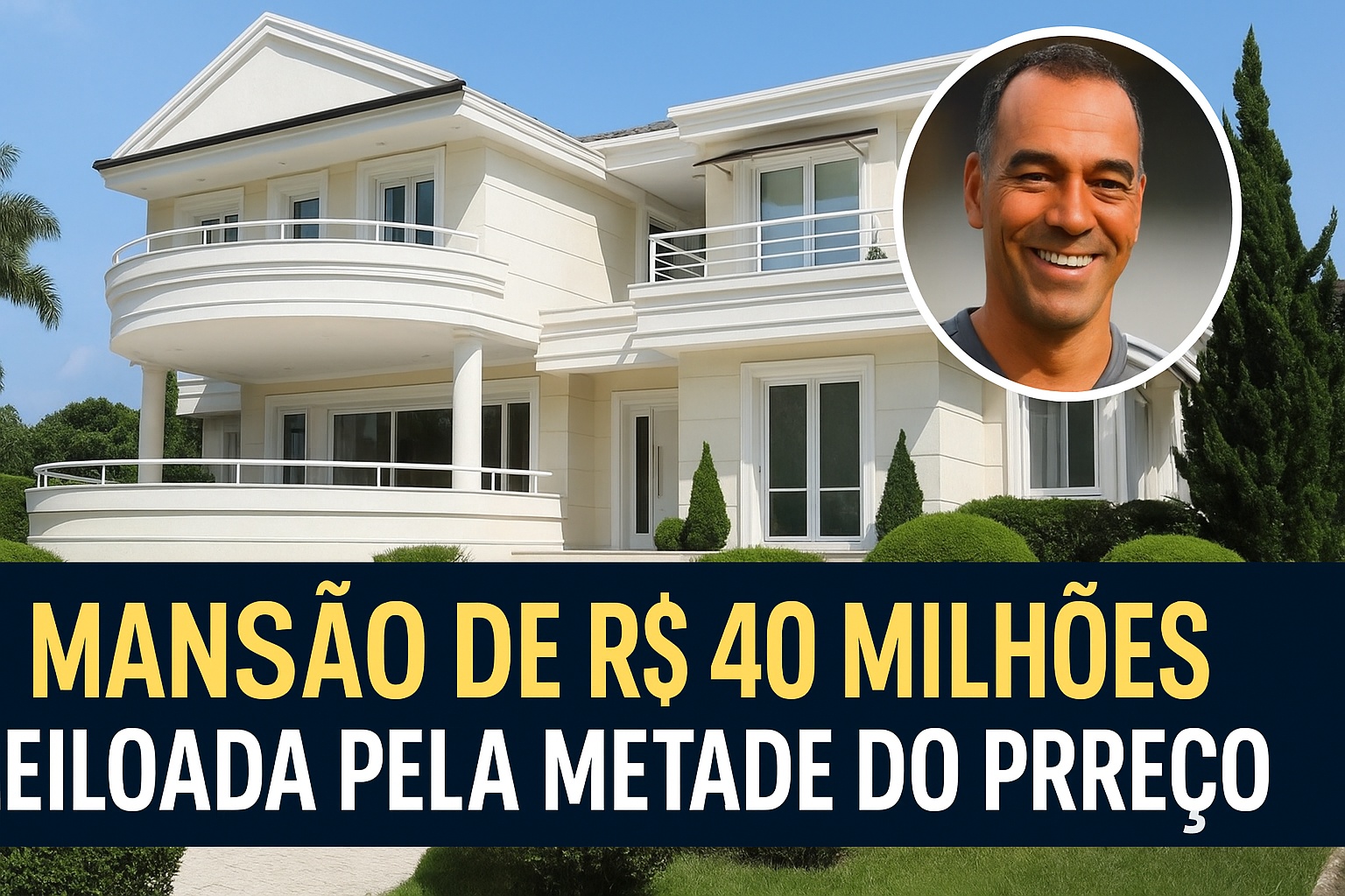 Mansão de Cafu em Alphaville, avaliada em R$ 40 milhões e com mais de 3 mil m², é um palácio que foi leiloado quse metade do preço após decisão da Justiça