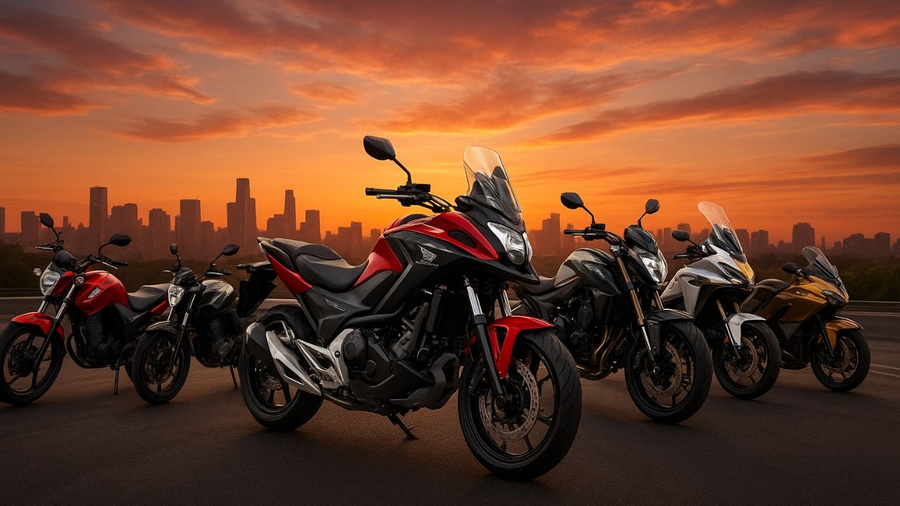 Conheça as novas motos Honda que chegam ao Brasil: NC750X, CB750 Hornet e CG 160 Titan Special Edition prometem inovação e estilo.