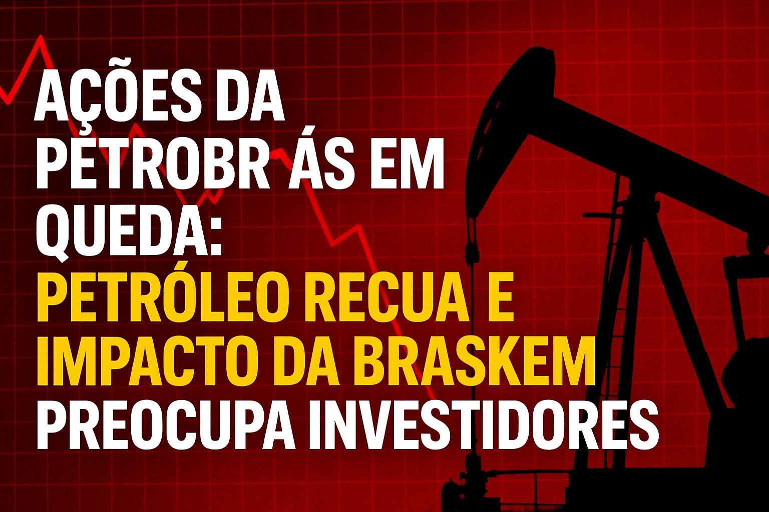 Ações da Petrobras em queda: Petróleo despenca e Braskem acende alerta no mercado
