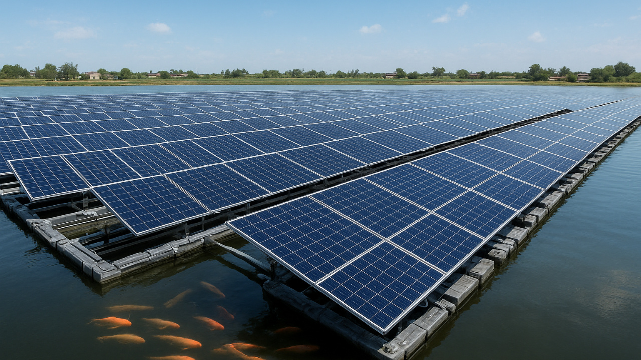 A China inaugurou uma usina solar flutuante de 50 MW na província de Hebei, integrando geração de energia e piscicultura em um modelo inovador e sustentável apoiado pela fabricante Sofar.