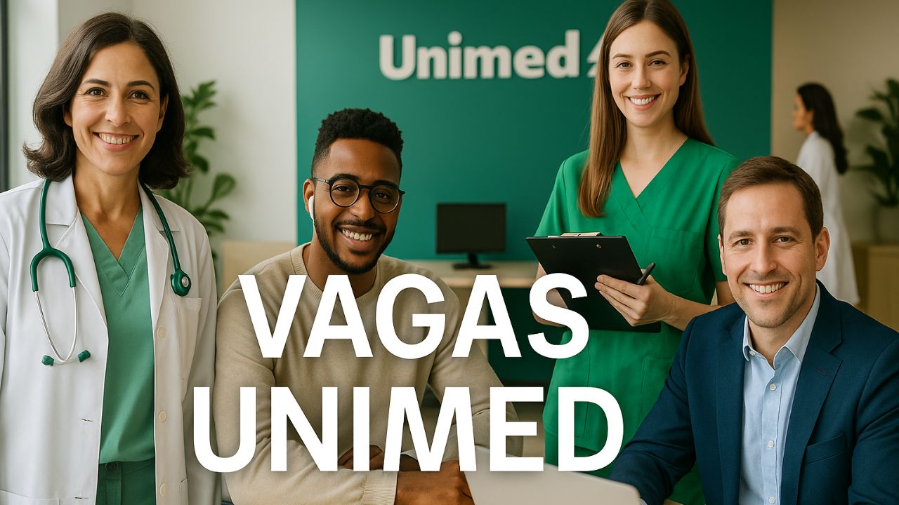 Unimed oferece vaga home office para Assistente de Produção Médica com salário de R$ 2.726 e benefícios como plano de saúde e carreira.