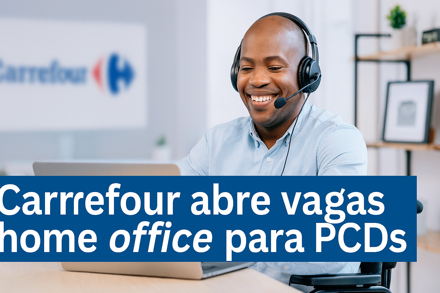 Carrefour surpreende ao anunciar mais de 50 vagas home office para PCDs e reabilitados do INSS em SP, com pagamento mensal de R$ 1.600,00