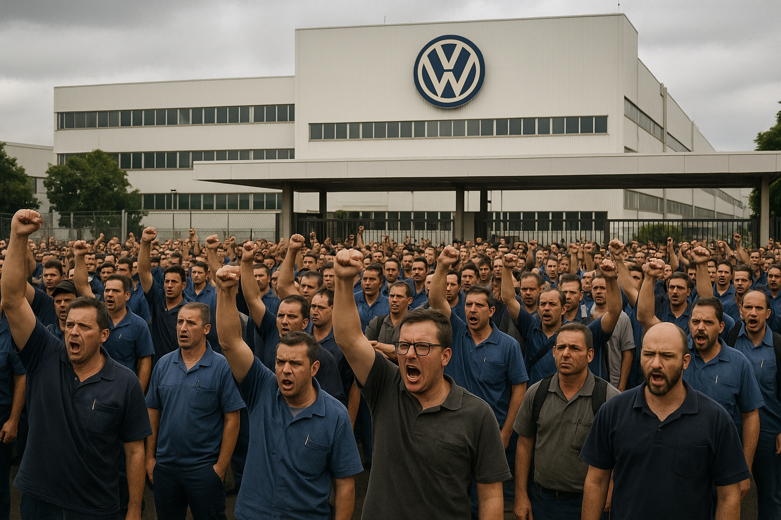 Demissões na Volkswagen em 2025 com mais de 500 funcionários desligados e mais de 2 mil advertidos.