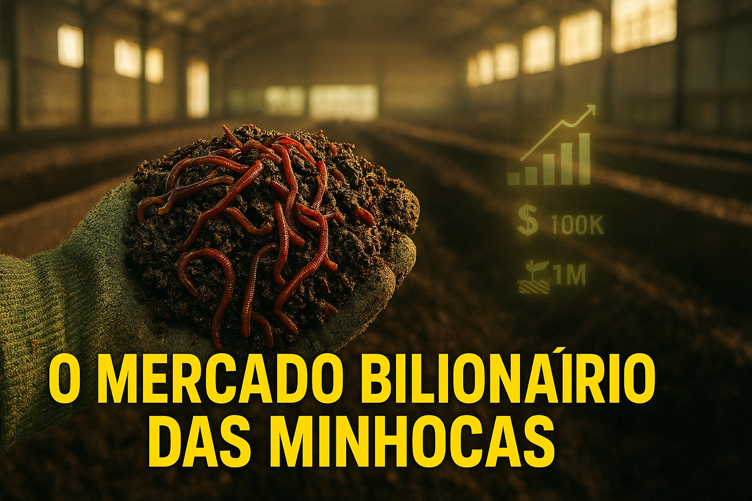Com milhões de hectares dedicados e unidades que faturam mais de US$ 100 mil ao ano, a criação industrial de minhocas transforma resíduos em ouro agrícola e revela um dos mercados mais poderosos do fertilizante orgânico